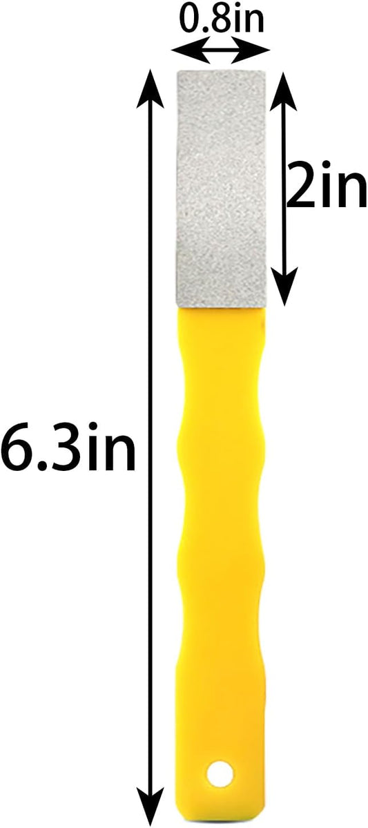 MEETOOT 3-Piece Diamond Sharpening Stone Set Color-Coded Diamond Sharpening Tools Flat Hand File Kit for Hunting, Outdoor