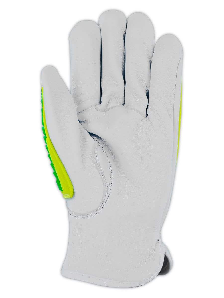 MAGID Rebel Series | Cut Level A5 Slip-on Leather Impact Driver Gloves, 10/XL