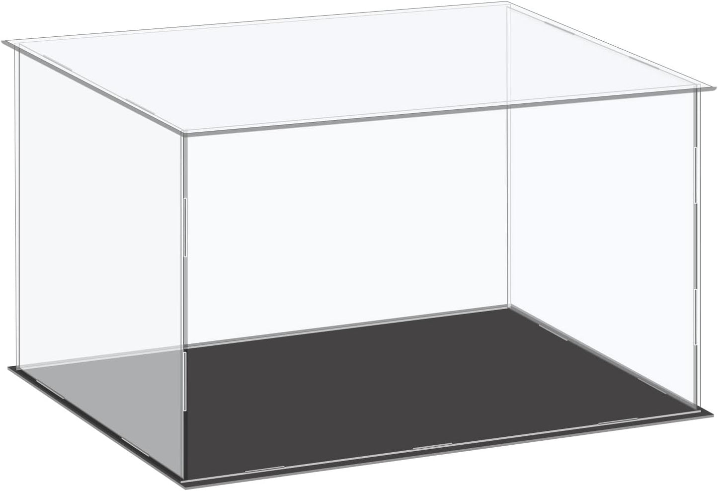 MECCANIXITY Acrylic Display Case Plastic Box Cube Storage Box Clear Small Assemble Dustproof Showcase 14.1x4.3x4.1 Inch for Collectibles Items