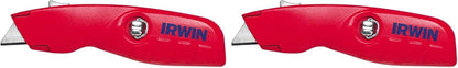 IRWIN Utility Knife, Self-Retracting for Safety (2088600), Red