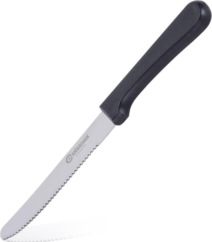 Cuisinox Steak Knives Set of 4 Black Polypropylene Handle with Rounded Tip