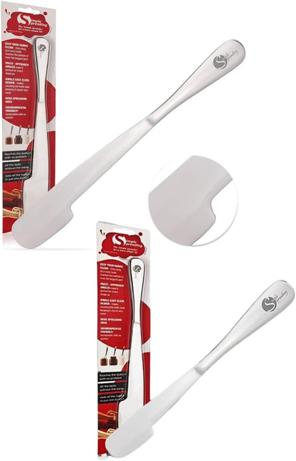 Simple preading Stainless Steel Spatula Spreader Knife, Peanut Butter and Jelly, Chocolate or Strawberry Jam Stirrer & Jar Scraper 11.5" Multifunction Stir & Scrape BIG Jars - Spread with Clean Hands