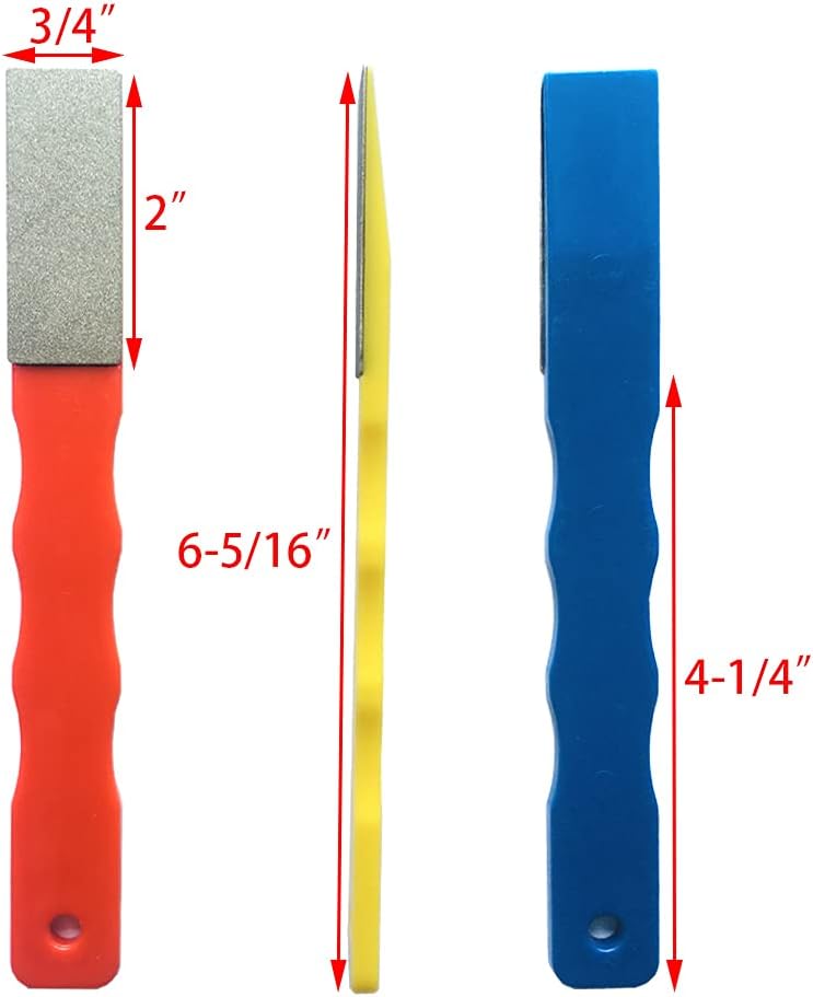 Diamond Knife sharpener Pocket Sharpening Stone #400/600 Double Sides Folding Portable Orange - 1pcs