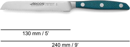 Arcos Forged Boning Knife in Nitrum Stainless Steel, Professional 6 Inch Butcher Knife for Removing Meat from Bones, Ergonomic Blue Handle, Brooklyn Series