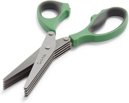 Sur La Table 10-Blade Herb Shears, Stainless Steel Multi-Blade Herb Scissors for Fast Snipping Directly Over Dishes