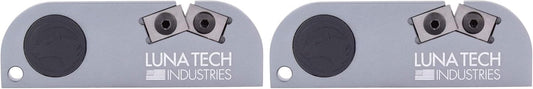Luna Tech, LTK9505, Finger Carbide Knife Sharpener, Aluminum Plate, TPR Grooves, Laser Markings, Compact, Tether Hole