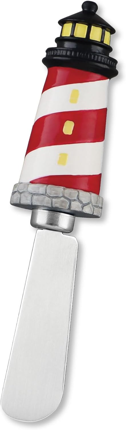 Supreme Housewares Seashell Cheese Spreaders, Hand-Painted Resin Handles with Stainless Steel Blades for Spreading Cream Cheese, Butter, and Jam, Assorted Designs, Set of 4