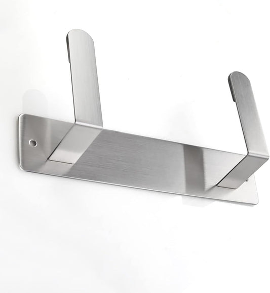 Stainless Steel Wall Mounted Pot Lid Holder Organizer Cutting Board Storage Rack Punch-free Multifunctional Kitchen Shelf 2 PCS