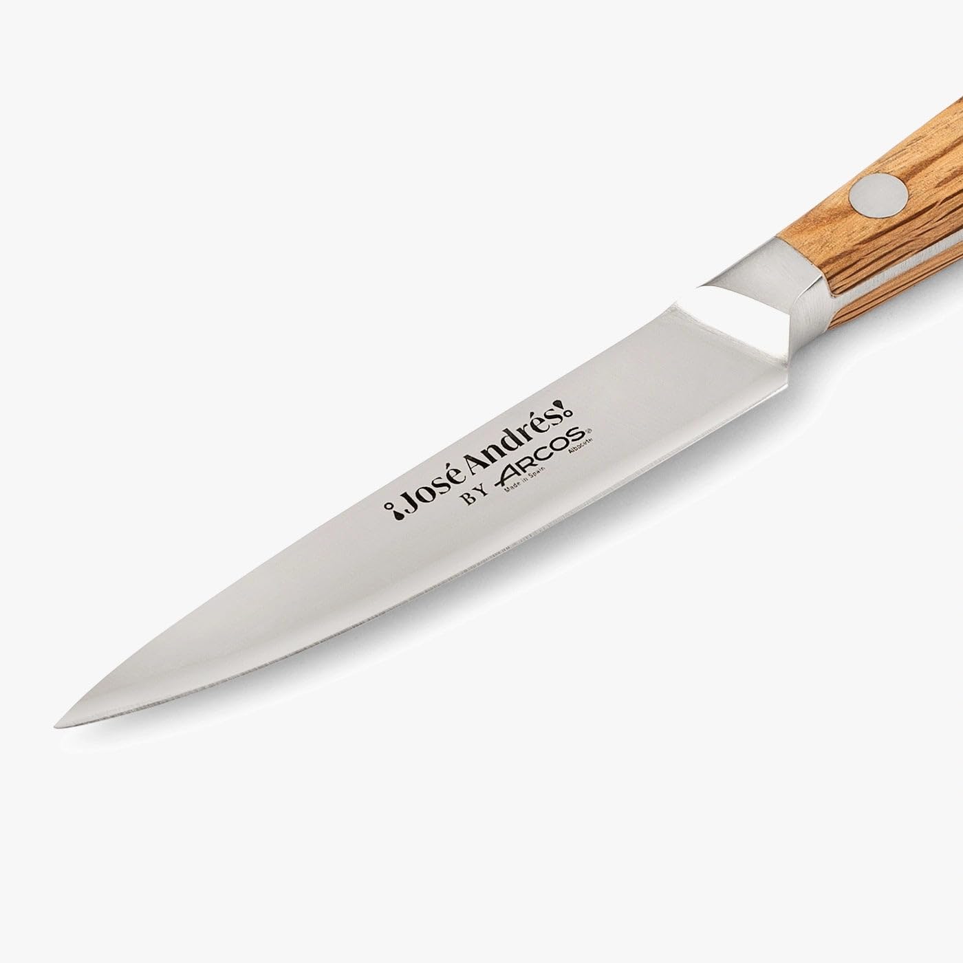 Arcos Jose Andres 10-Inch Fillet Knife Forged Meat Slicer | Professional NITRUM Stainless Steel Blade with Silk Edge | Ideal for Slicing Ham or Prosciutto | Ergonomic Holm Oak Wood Handle