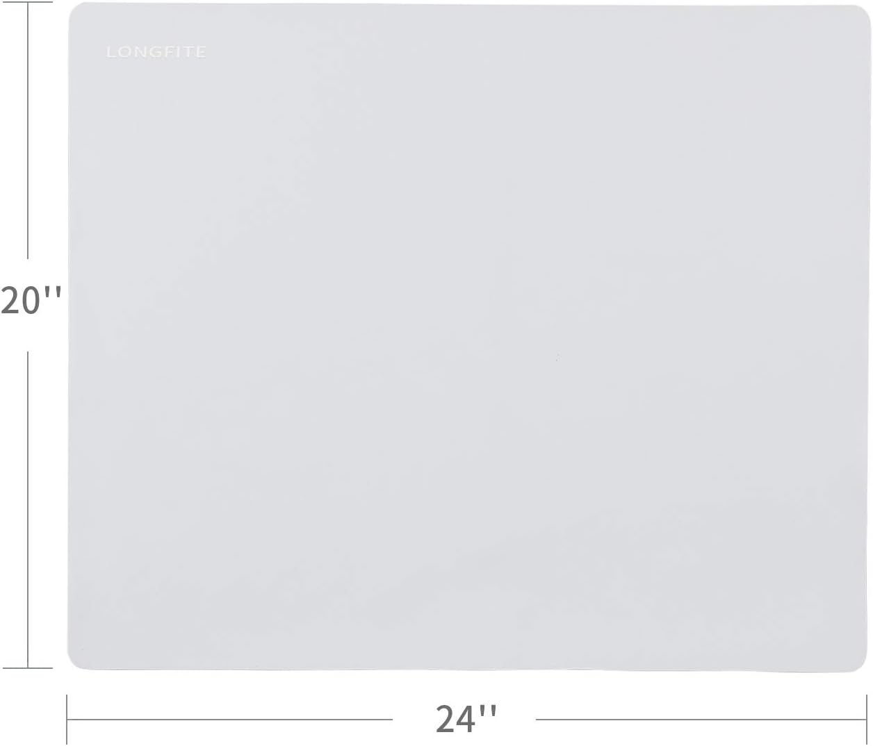 LONGFITE Large Silicone Counter Mat 19.68x15.74 inch Multipurpose Table Placemat Countertop Protector Baking Pastry Mat Nonstick, Nonskid and Heat Resistent (Large, Blue)