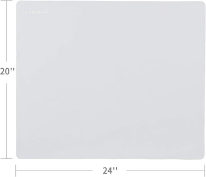 LONGFITE Large Silicone Counter Mat 19.68x15.74 inch Multipurpose Table Placemat Countertop Protector Baking Pastry Mat Nonstick, Nonskid and Heat Resistent (Large, Blue)