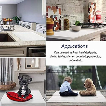 23.6'' by 15.7''Flexible Silicone Placemat Non Slip Waterproof Heat Resistant Dinner Table Black 1PCS