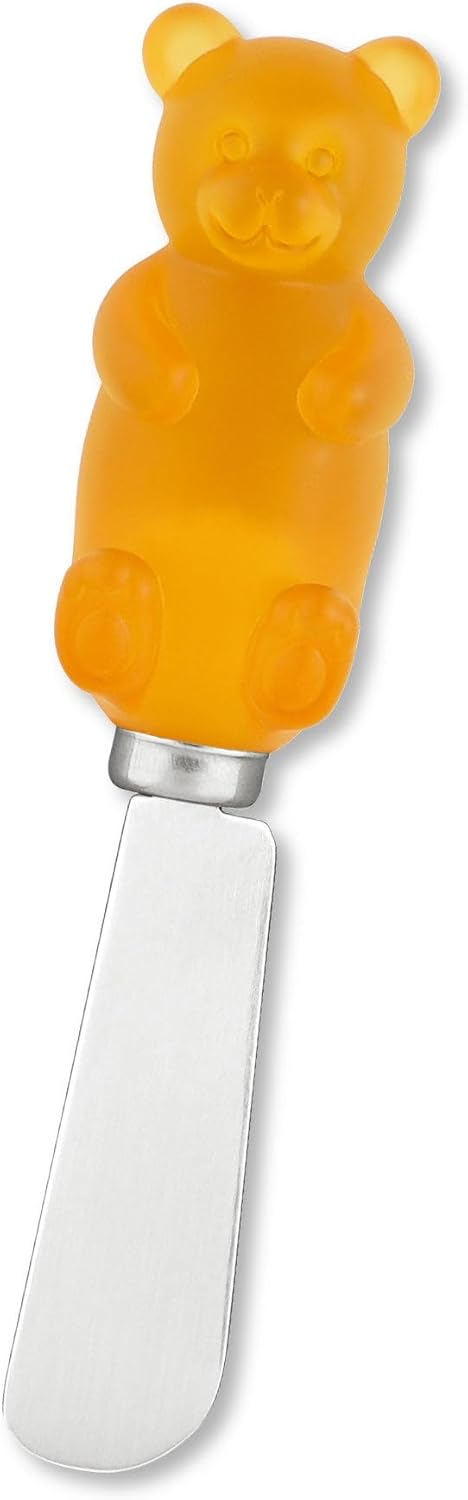 Supreme Housewares Sugar Cookie Themed Cheese Spreaders, Hand-Painted Resin Handles with Stainless Steel Blades for Spreading Cream Cheese, Butter, and Jam, Assorted Designs, Set of 4