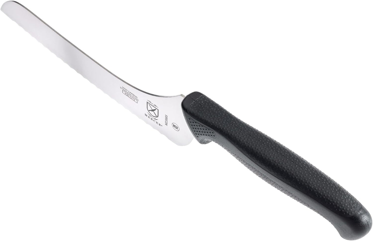 Mercer Culinary Millennia Black Handle Offset Bread Knife, 7-Inch