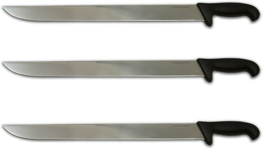Columbia Cutlery 15in Black Gyro Knife. Great for Large Meat cuts like Kebab, Tacos Al Pastor, and Shawarma (Single Black Gyro Knife)