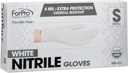 ForPro Disposable Nitrile Gloves, Chemical Resistant, Powder-Free, Latex-Free, Non-Sterile, Food Safe, 4 Mil