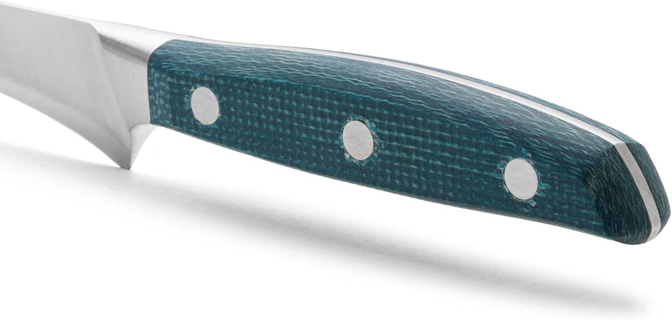 Arcos Forged Boning Knife in Nitrum Stainless Steel, Professional 6 Inch Butcher Knife for Removing Meat from Bones, Ergonomic Blue Handle, Brooklyn Series