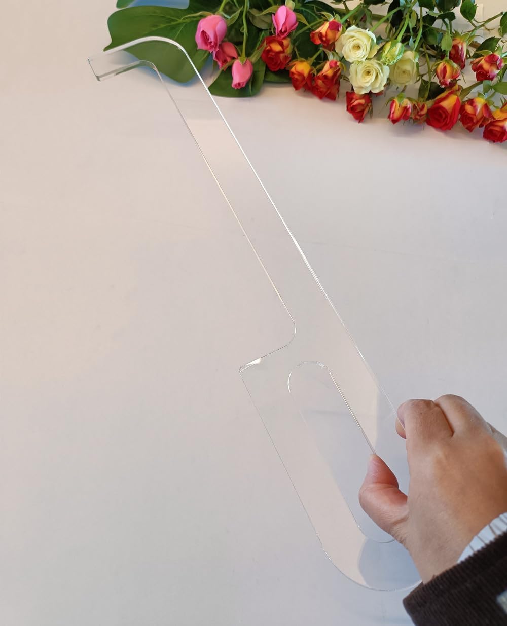 Bread Knife Handle Router Template – 15.9"x2.25" Laser-Cut Acrylic Guide for Custom Wooden Bow Knives & Handmade Kitchen Tools (15.9"x2.25")