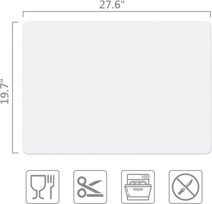 Gartful Non Slip Silicone Mat - 27.6 x 19.7 inches, Thick Transparent Mat for Baby, Crafts, Jewelry, Countertop Protection