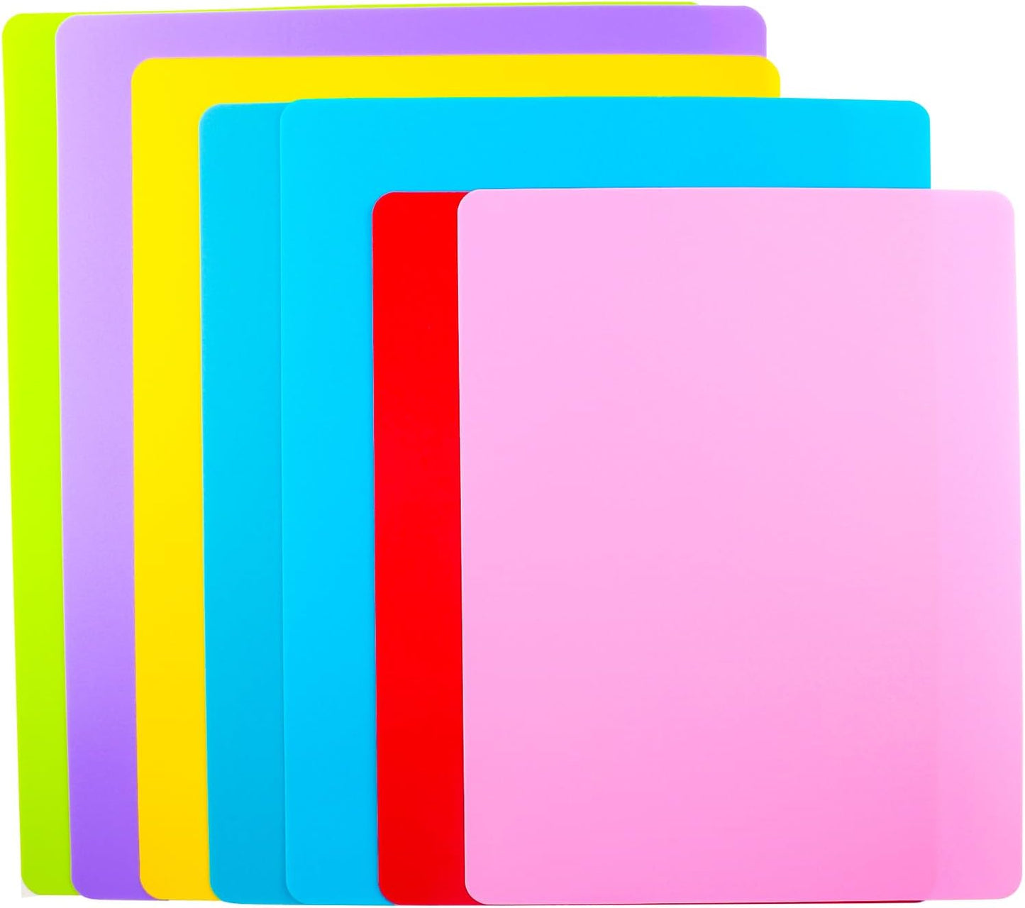 4 Pieces Flexible Cutting Board mats, Plastic Cutting Boards for Kitchen Cooking, Cutting board sheets for Meat and Vegetables, Dishwasher Safe