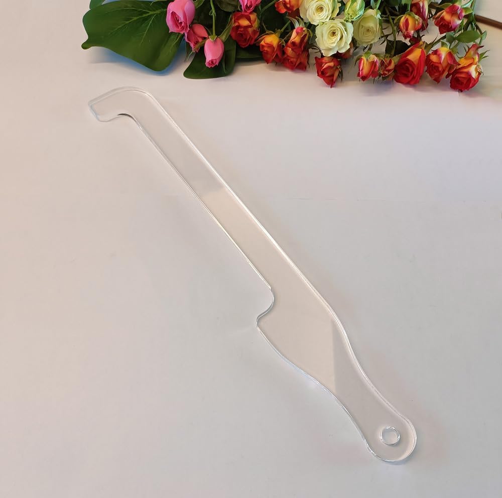 Bread Knife Handle Router Template – 15.9"x2.25" Laser-Cut Acrylic Guide for Custom Wooden Bow Knives & Handmade Kitchen Tools (15.9"x2.25")