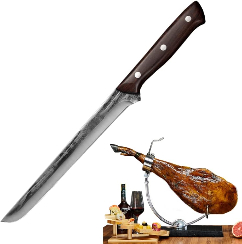 Waterboss,Japanese Sushi Chef Knife Salmon Knife Slicer Razor Sharp Sashimi Watermelon Knives, 5Cr15mov Stainless Steel Sashimi Yanagiba Knife, Maple Handle, 11.8inch (300mm)