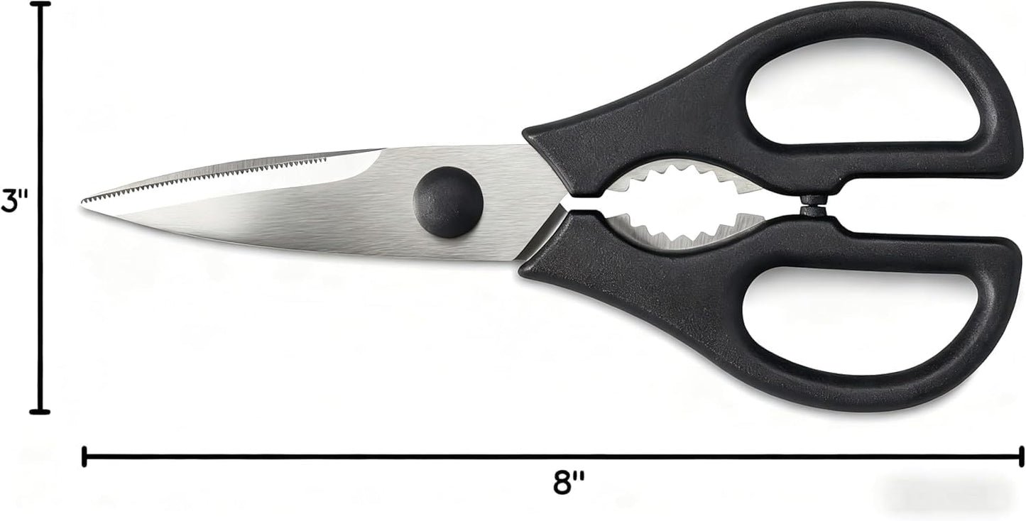 Kitchen Scissors, Pull-Apart Kitchen Shears – Heavy-Duty Stainless Steel Scissors for Poultry, Herbs & Multi-Purpose Use, Easily Detachable for Deep Cleaning