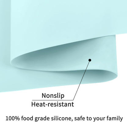 Extra Large Dark Green Countertop Mat - Silicone Table Kitchen Desk Mat - Non-Slip & Heat Resistant - Dinner Placemat Pastry Dough Rolling Mat - Colors A