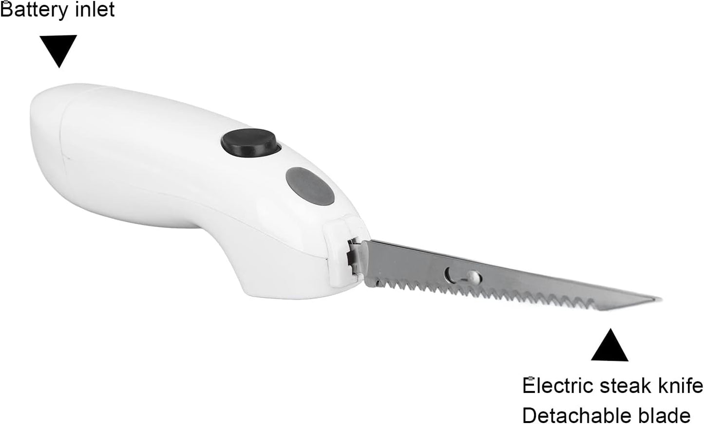 Airshi Electric Carving Knife Battery Operated Knife Easy to Slice Washable Lightweight for Picnic