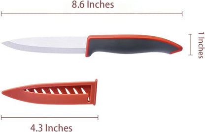 2Pcs Ultra Sharp Ceramic Knife, 4 Inches Large Blade, Safe Ceramic Rust-resistant Paring Knives, Healthy Fruit Knives, Used for Cutting Fruits, Meat Dishes, Cooked Food