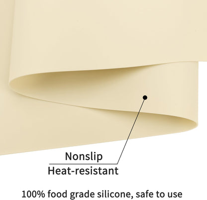 Extra Large Dark Green Countertop Mat - Silicone Table Kitchen Desk Mat - Non-Slip & Heat Resistant - Dinner Placemat Pastry Dough Rolling Mat - Colors A