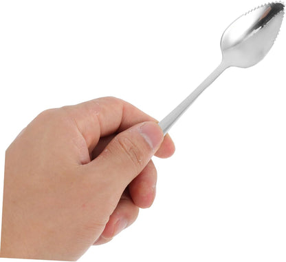 Unomor Stainless Steel Grapefruit Spoon and Knife Serrated Edges Thick Handle Fruit Scrapers Kitchen Tools for Salads Melon Pitaya