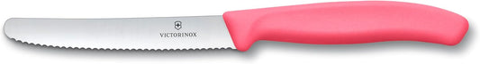 Victorinox Swiss Classic, Tomato-Bread Knife Set, 4-pieces, sharp blade, serrated edge, 4.3 Inch, stainless steel, Blush, Orange, Peach, Yellow
