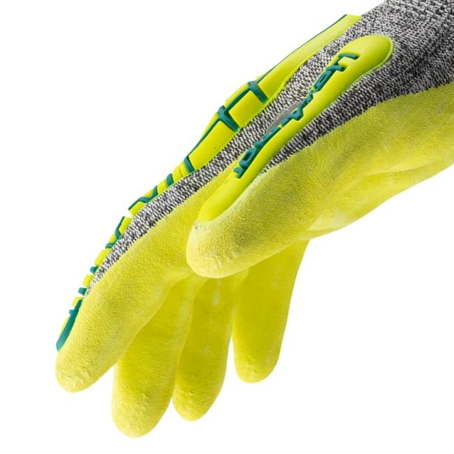 HexArmor Cut-Resistant Impact Protection PU Palm Work Gloves | Rig Lizard® Series 2095 | Large