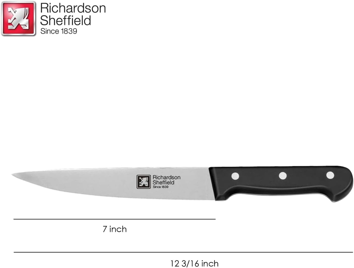 Richardson Sheffield Universal NSF Approved Professional Butcher Knife with Notches, 10-Inch
