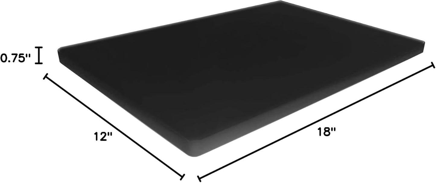 Big 30 x 18 Plastic Cutting Board - 3/4 Inch Thick for Meat, Game and Fish - Commercial Grade HDPP Poly with NSF Stamp, Weighs 13 Pounds, White