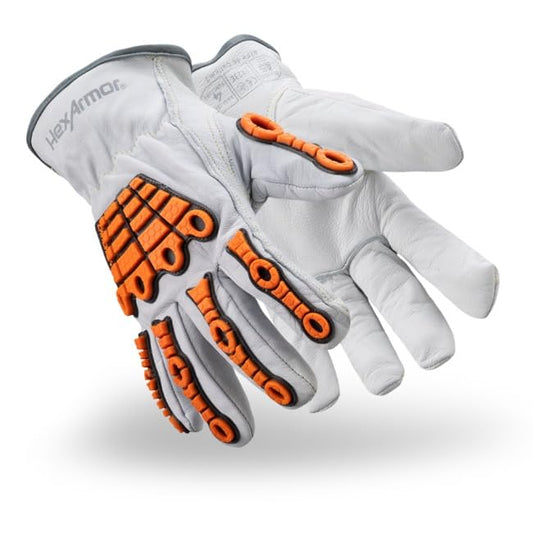 HexArmor Cut and Heat Resistant Impact Protection Leather Work Gloves | Chrome SLT ® Series 4060 | Large