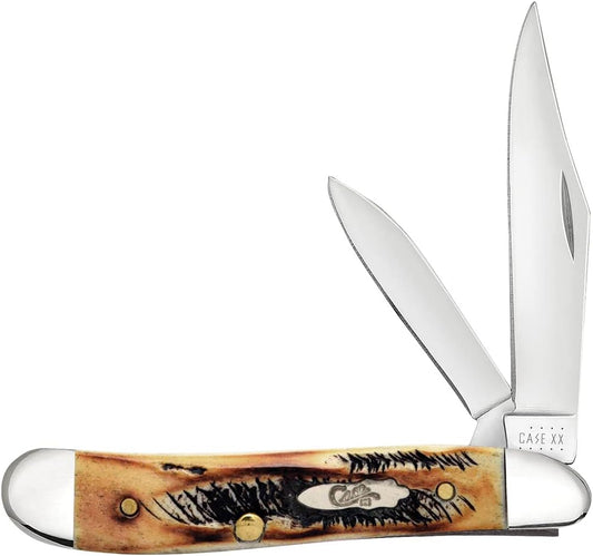 Case XX WR Pocket Knife Amber Bone Peanut Item #045 - (6220 SS) - Length Closed: 2 7/8 Inches