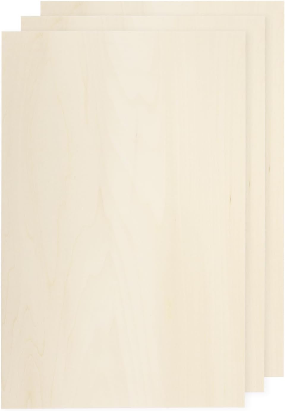 MECCANIXITY 3pcs Basswood Sheets 12 x 8 x 3/8 Inch Unfinished Wood Boards Plywood for DIY Crafts Laser Cutting with Smooth Surfaces