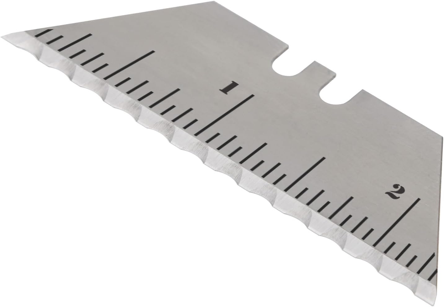 NDZ Performance Serrated Steel Blade Replacement for Utility Knife & Box Cutters, Custom Double Sided Laser Engraved Designs, Silver - Skull - 3 Pack