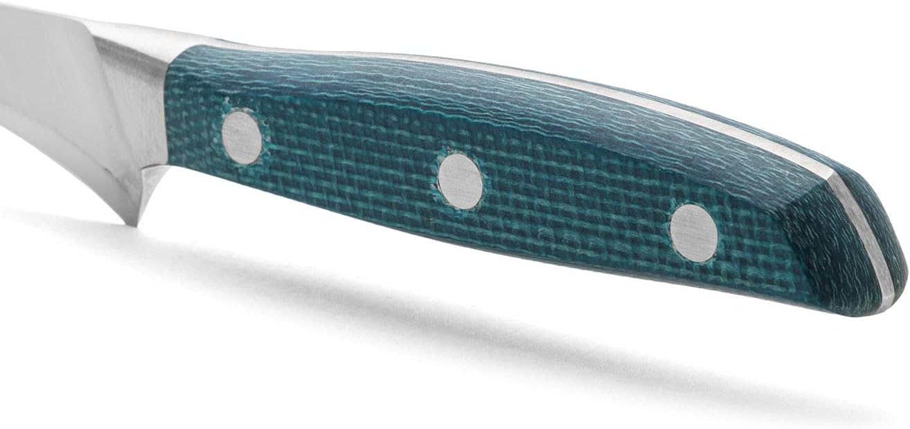 Arcos Forged Boning Knife in Nitrum Stainless Steel, Professional 6 Inch Butcher Knife for Removing Meat from Bones, Ergonomic Blue Handle, Brooklyn Series