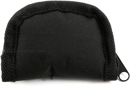 EZSMITH Zipper Pouches for Knives & Tools - (8.75 x 3.50 x 1.50 Inches) - (Nylon Canvas Outer - Jewel Cloth Inner) - (Black/Black) - (Pro Series) - (USA Design) - (by KnifeKits)