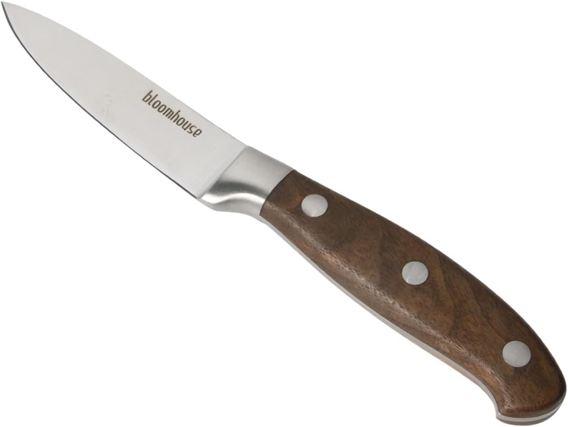 Bloomhouse - Two Time Oprah's Favorite Things Winner - 5" Utility Boning Kitchen Knife German Stainless Steel Blade w/Forged Italian Olive Wood Handle Full Tang for Meat Poultry & Precision Cutting