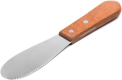 Fox Run Sandwich Spreader, Stainless Steel with Wood Handle, 7.5-Inch