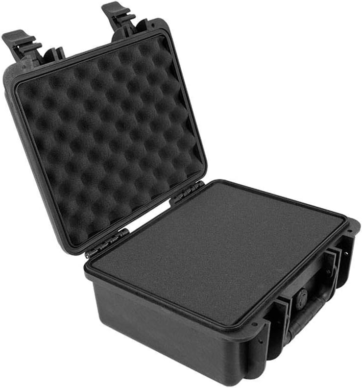 Monoprice Weatherproof/Shockproof Hard Case - Black Ip67 Level Dust and Water Protection Up to 1 Meter Depth with Customizable Foam, 10" x 9" x 7", 6.6 Liter
