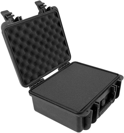Monoprice Weatherproof/Shockproof Hard Case - Black Ip67 Level Dust and Water Protection Up to 1 Meter Depth with Customizable Foam, 10" x 9" x 7", 6.6 Liter