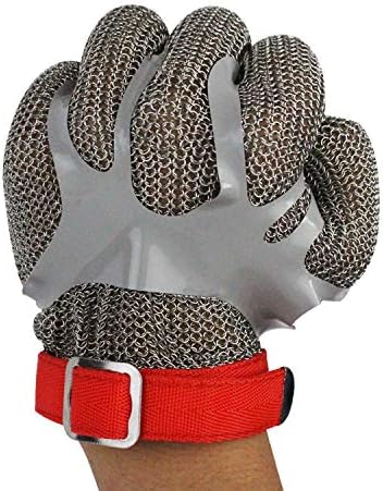 ThreeH Cut Resistant Gloves Stainless Steel 304L Wire Mesh for Cutting Slicing Chopping Meat Processing GL08 S(One piece)