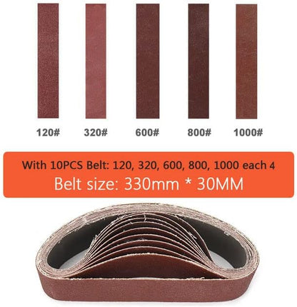 Mini Electric Belt-Sander Knife-Sharpener Sanding Machine - Small Bench Grinder Kit 7 Speed Adjustable Power Polisher DIY Polishing Grinding Tool For Knife Making, Wood Metal Working, Handcraft