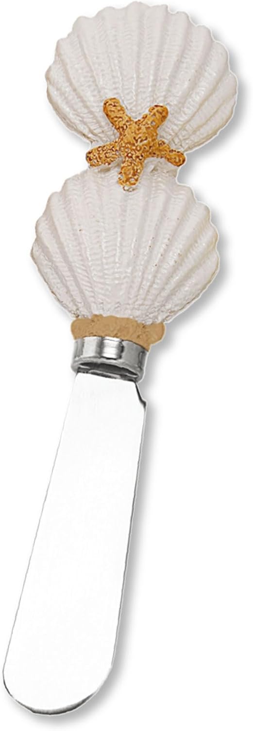 UP UPware Black Lighthouse Cheese Spreaders, Hand-Painted Resin Handles with Stainless Steel Blades for Spreading Cream Cheese, Butter, Jam, or Sandwich, Set of 4