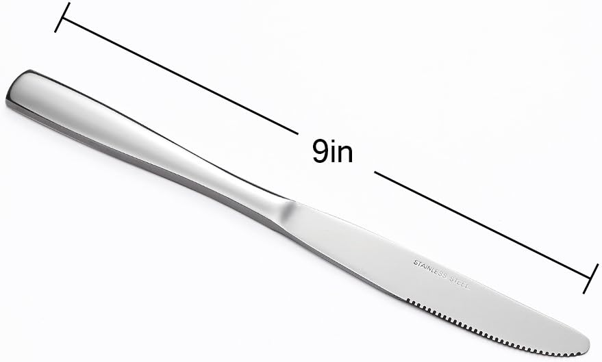 Eslite Stainless Steel Dinner Knives Set,12-Piece
